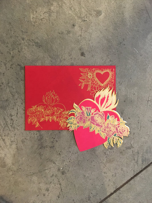 Flaming Heart Greeting Card
