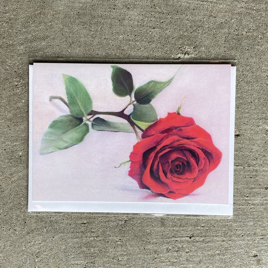Rose Red Single Greeting Card