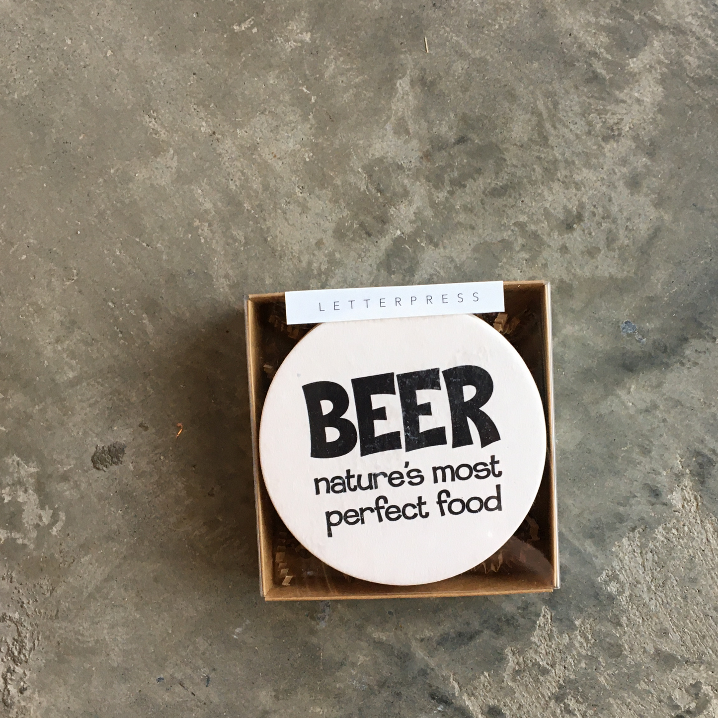 BEER Nature's perfect food! coaster (set of 10)